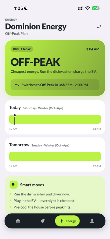 Energy screen